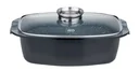 Cast aluminum roaster “PURE BASALT”, with glass lid, 5.1 liters
