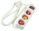 8-way power strip, white