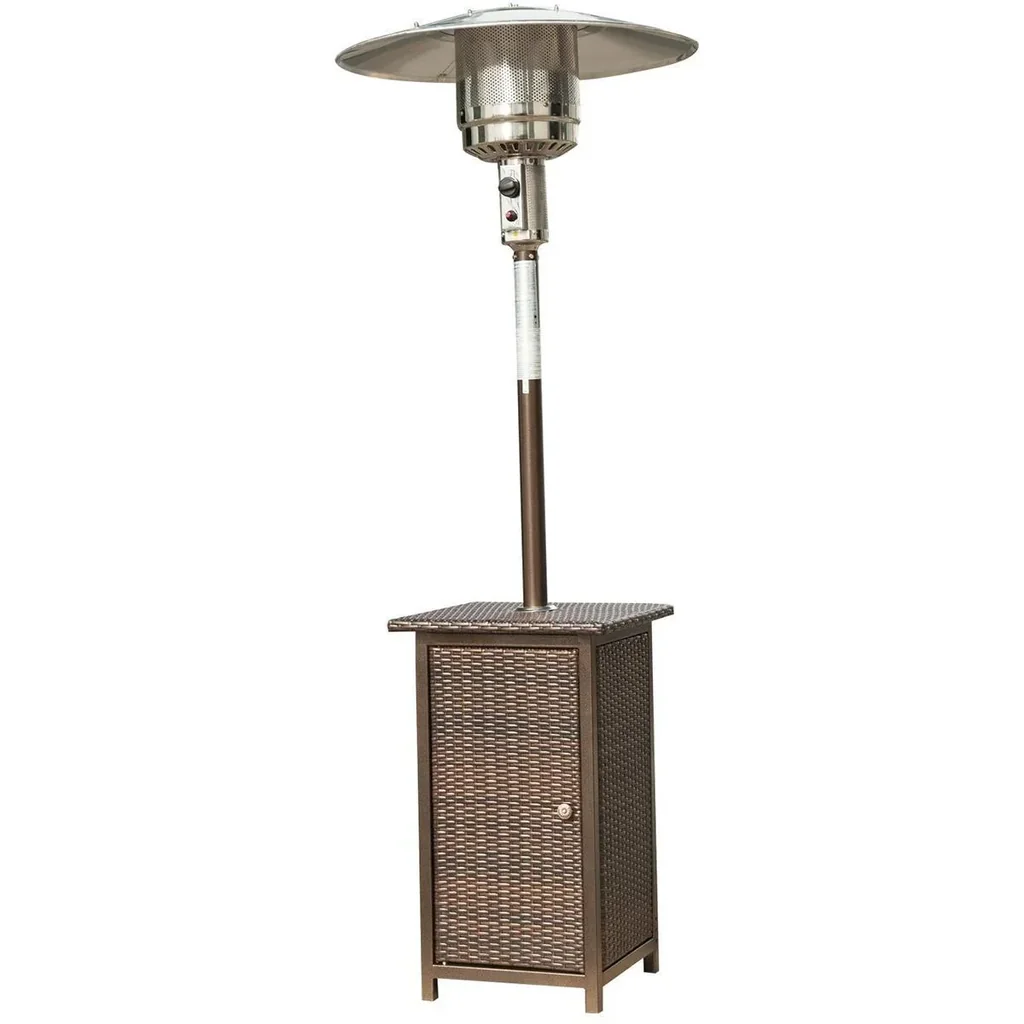 Gas patio heater silver/brown