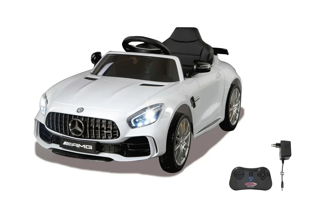 Ride-on Mercedes-Benz AMG GT R for children, 2.4 GHz, 12 Volt, white
