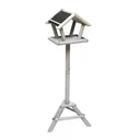 Sweden bird feeder on stand, Swedish grey glazed