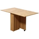 Folding table desk side table storage area with wheels teak wood