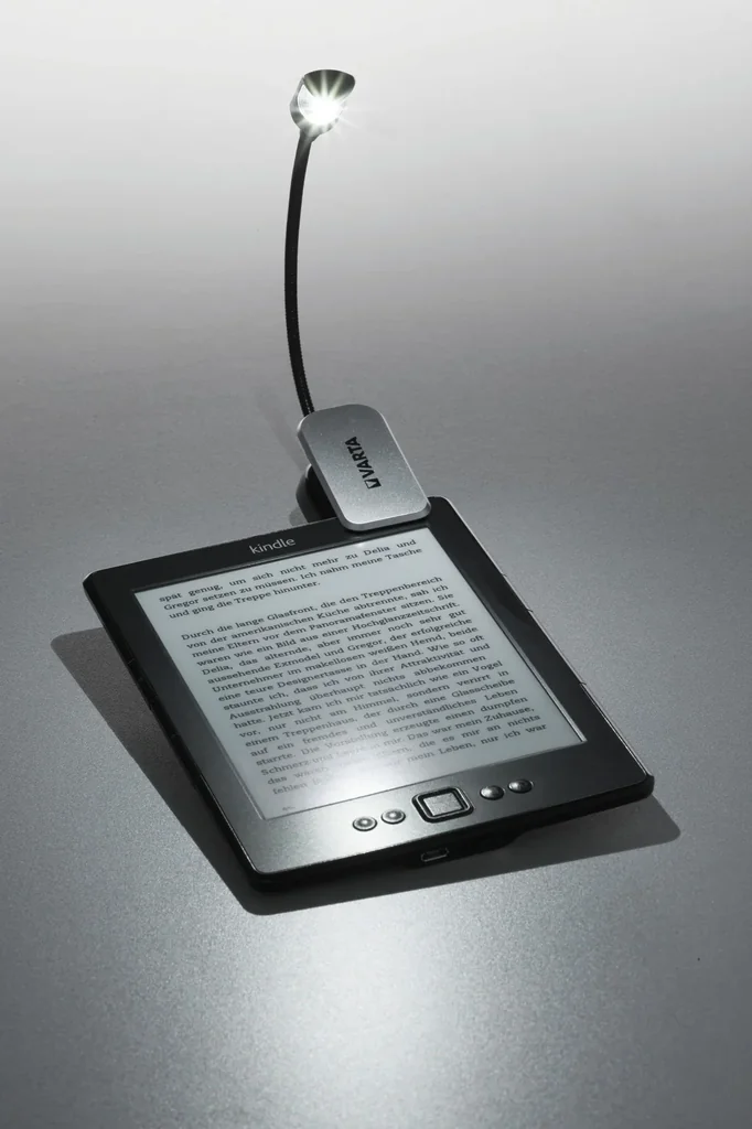 LED Booklight - reading light with clamp holder, including batteries