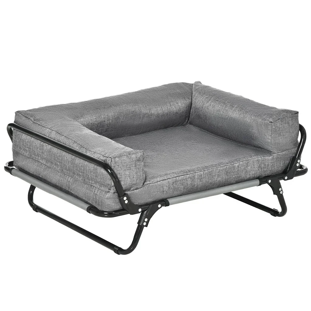 2-in-1 dog bed outdoor pet sofa with steel frame raised dog sofa sleeping place for cats dogs breathable abne