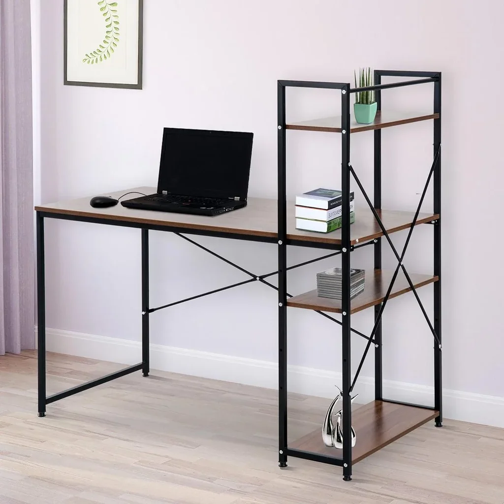 Computer desk with shelf