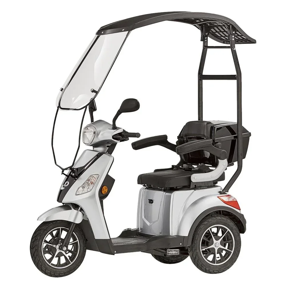 3-wheel electric vehicle Bologna 25 km/h silver including wind and weather protection