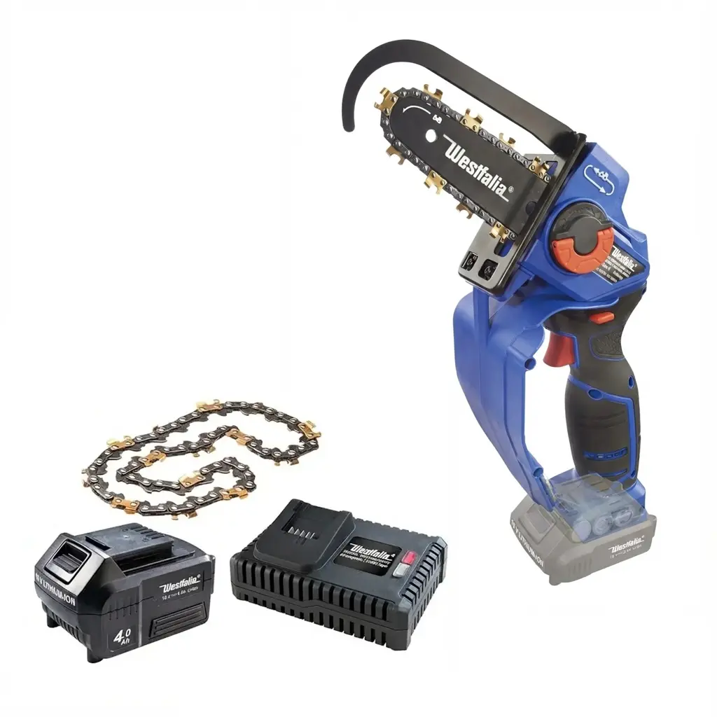 Cordless one-handed power saw "X-SAW II" + 4.0 Ah battery + quick charger + titanium chain