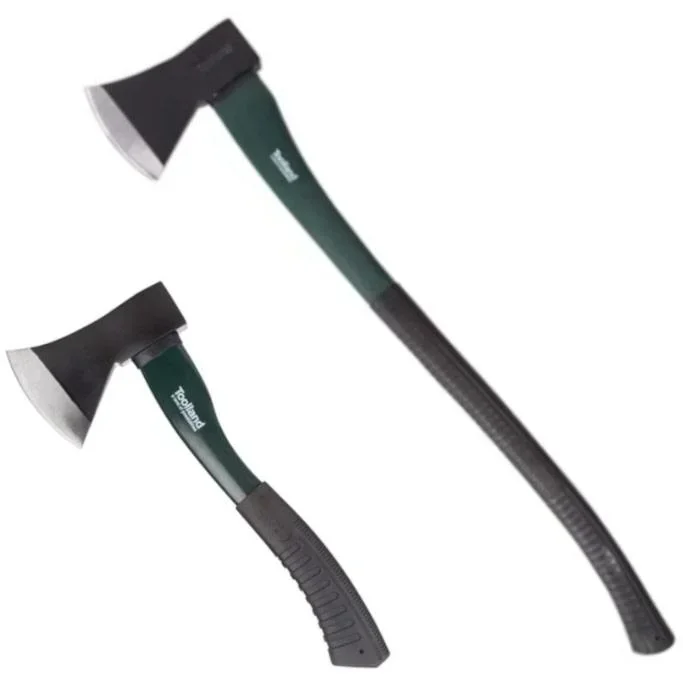 Set of 2 axes - axe and splitting axe - 90cm/30cm - black/green