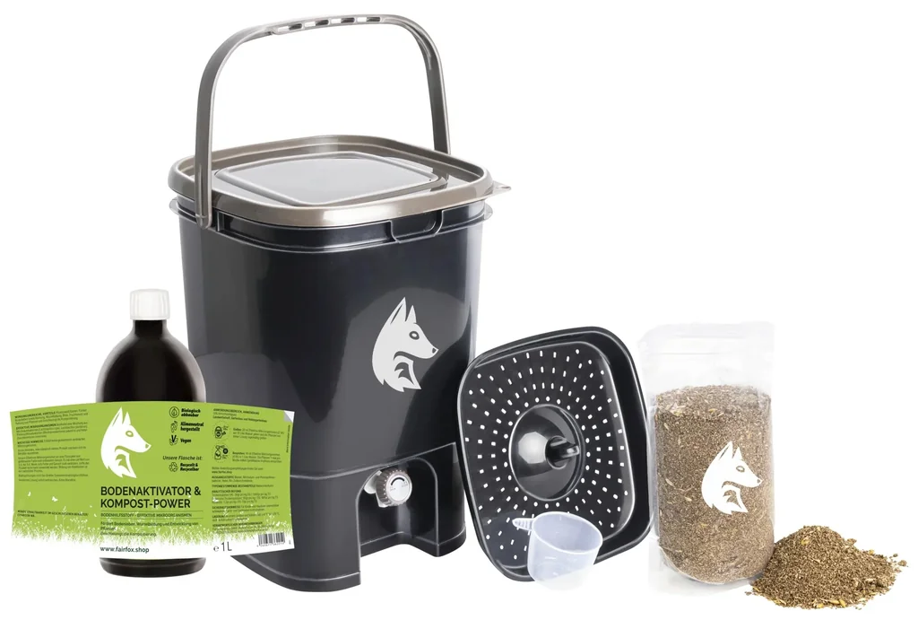 Bokashi Bucket Compost Starter Set Profi, 19 Liter