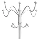 White curved coat rack