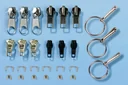 Zipper Repair Kit & Help Grip Rings, 27-piece