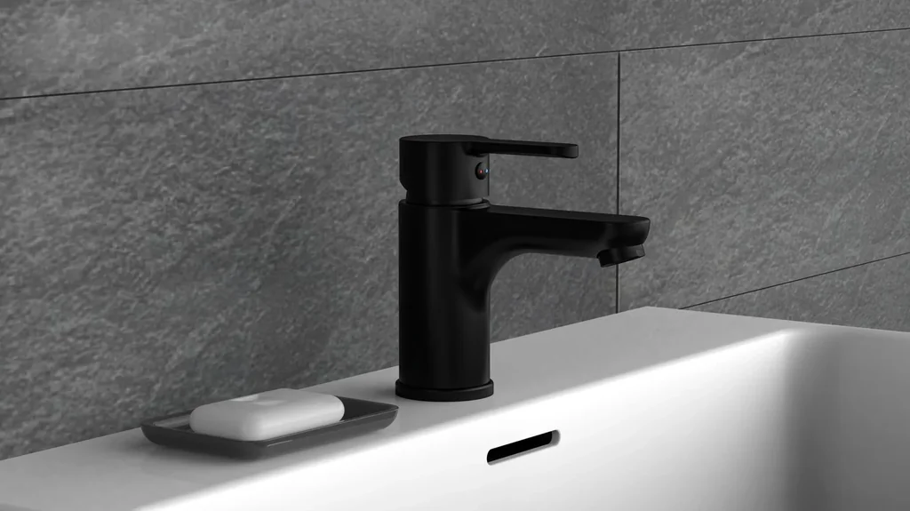 Wash basin mixer, matt black