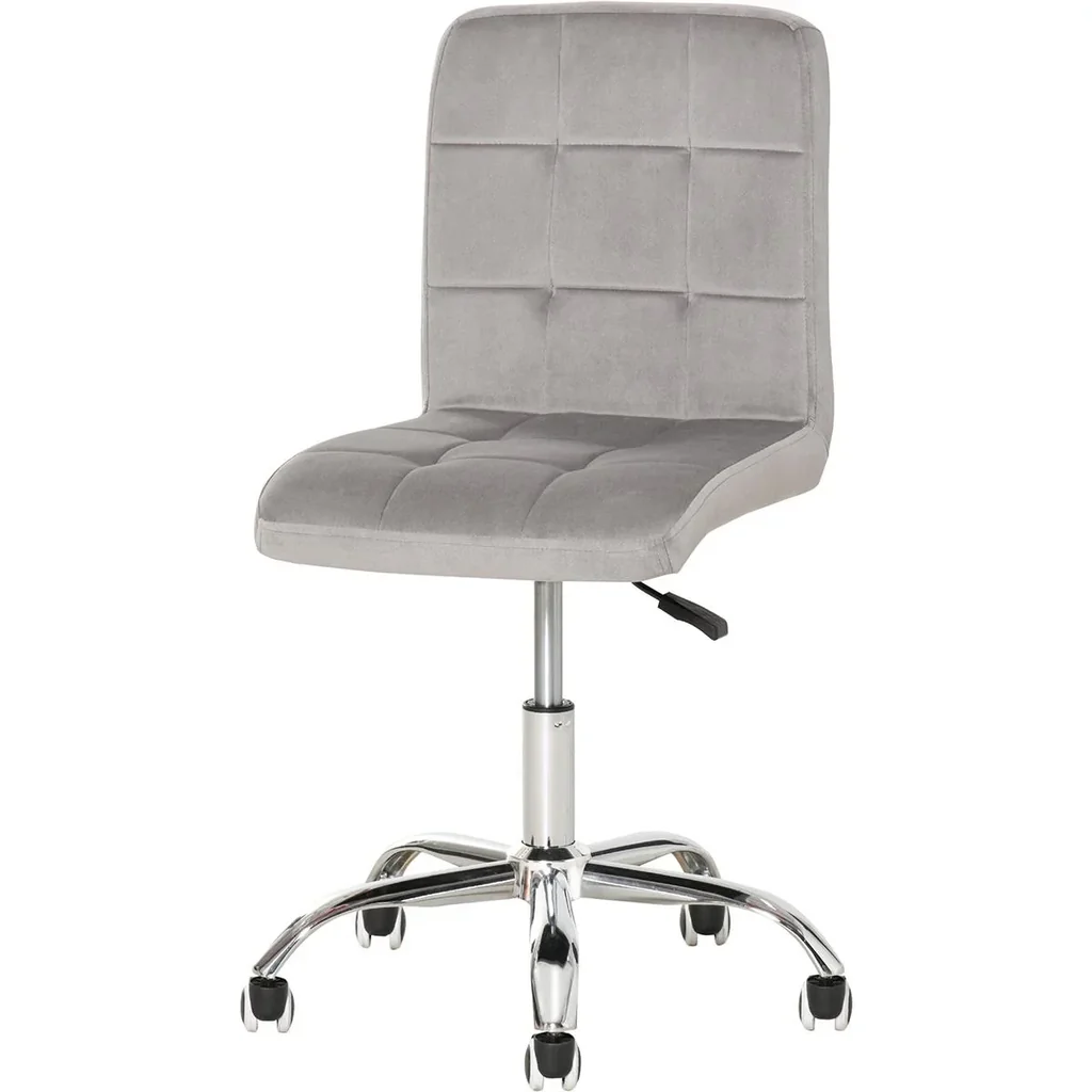 Height-adjustable office chair light grey
