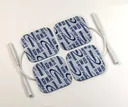 Replacement pads for TENS 240 electrical stimulation device, 4 x 4 cm, set of 8