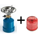 Gas cooker with wind protection 2050 W blue with gas pressure container