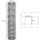 Wire mesh garden fence 52 x 1 m aviary wire wire fence roll mesh strong steel silver