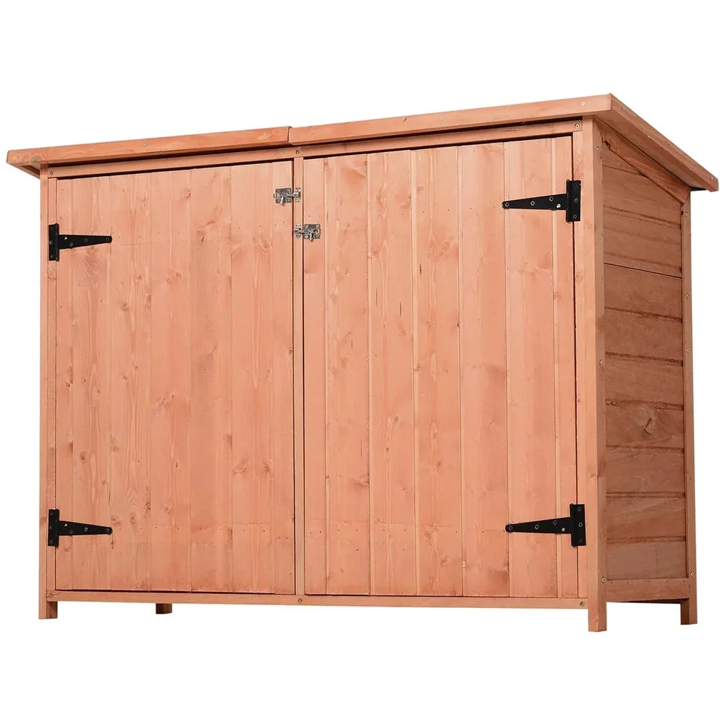 Tool shed with natural storage