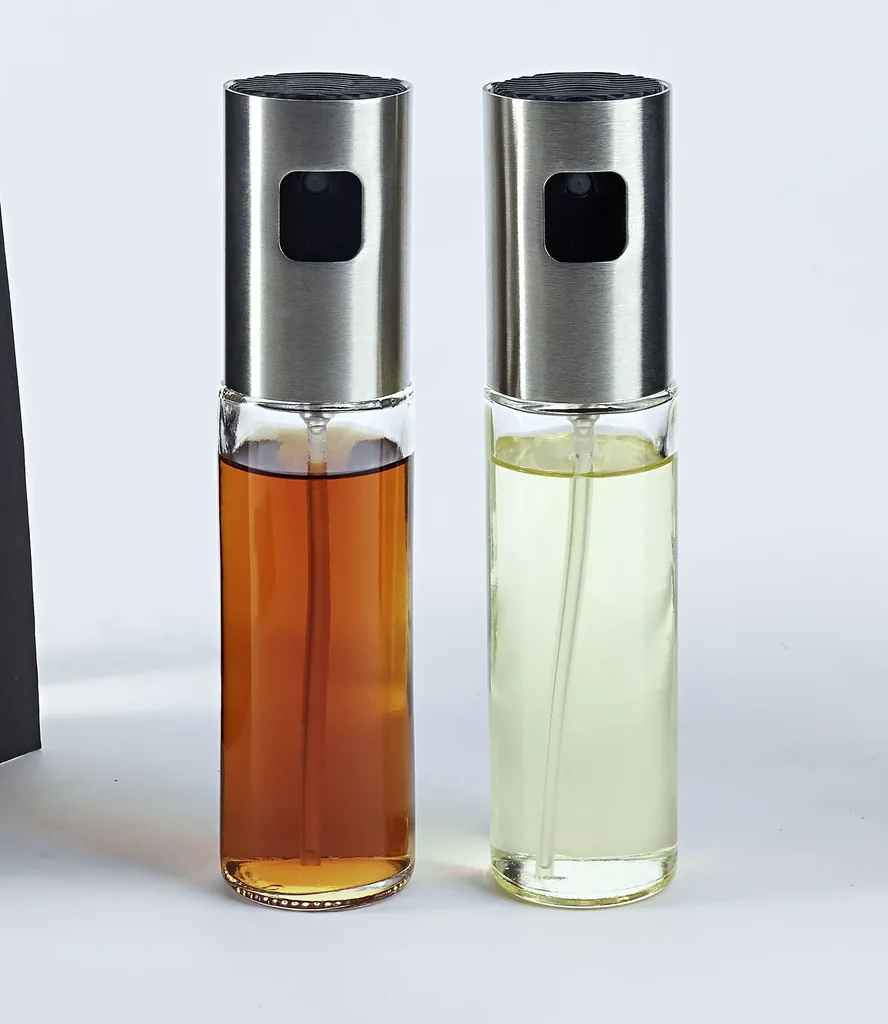 Vinegar and oil dispenser, spray bottle "Vinegar-Oil Clou", steel/glass 1 piece
