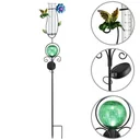 Solar-powered lighting with rain gauge green