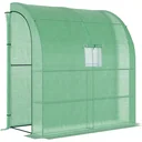 Polytunnel greenhouse with 2 doors plant cultivation UV protection steel PE green 200 x 100 x 213 cm