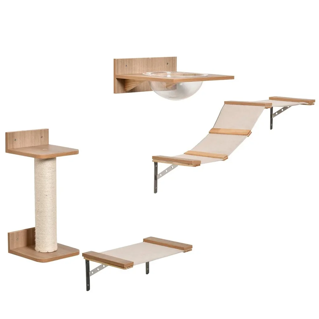 4-piece climbing wall for cats