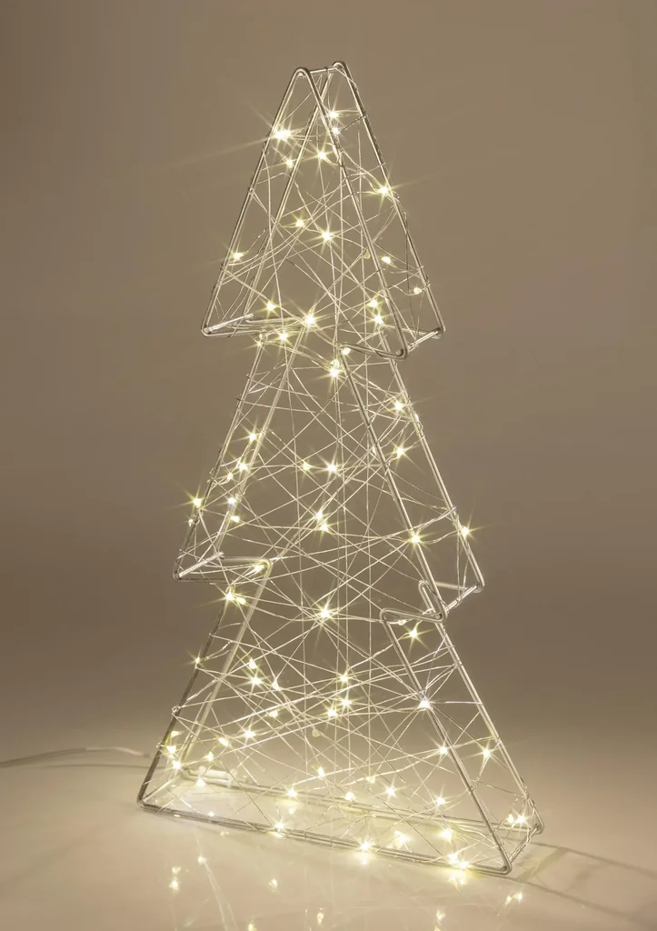 LED Silberdraht Tannenbaum 40 cm
