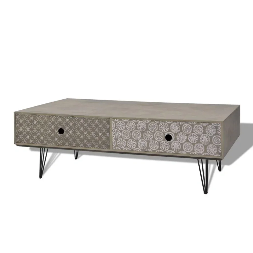 Coffee table 100x60x35 cm grey