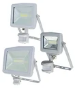 Slimline 20W LED spotlight, IP44, with motion detector and Samsung chip