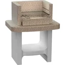 Charcoal grill with concrete chimney