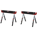Sawhorse workbench - Height adjustable - Foldable - 590 kg - Set of 2