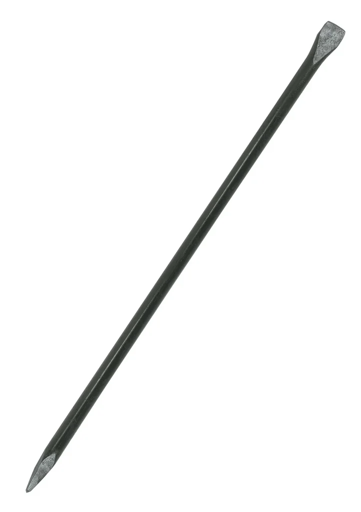SIEGER crowbar, 1500 x 30 mm, forged tip and straight cutting edge, black lacquered