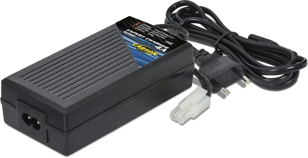 ExpertCharger NiMH Compact4A plug-in charger.