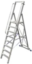 Stepladder with large standing platform, 7 steps