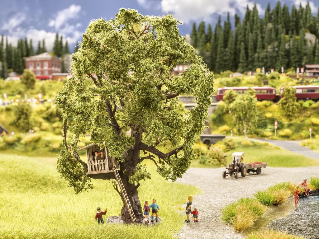 Tree with treehouse