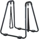 Dip station with sling trainer steel black