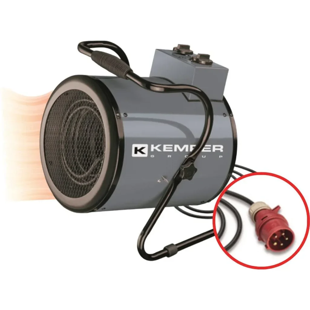 Electric hot air gun 65350E - 400 Volt CEE plug - 5000W - 3 speeds - 411 m³/h - with thermostat