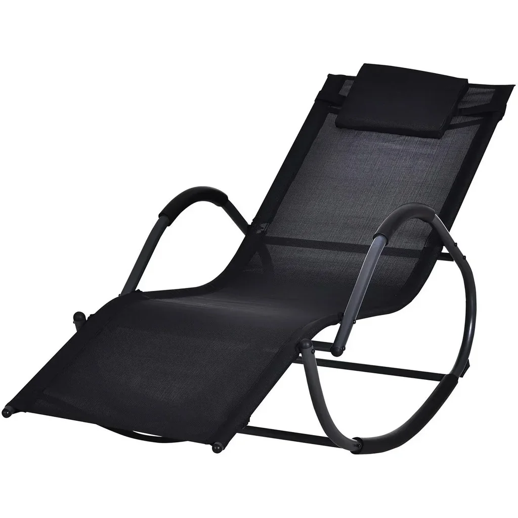 Rocking lounger with pillow