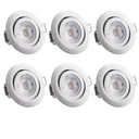 LED downlight Krog 6 pieces white