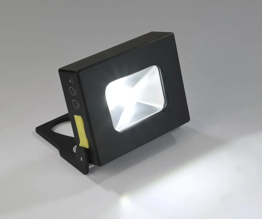 Mini battery LED floodlight with power bank