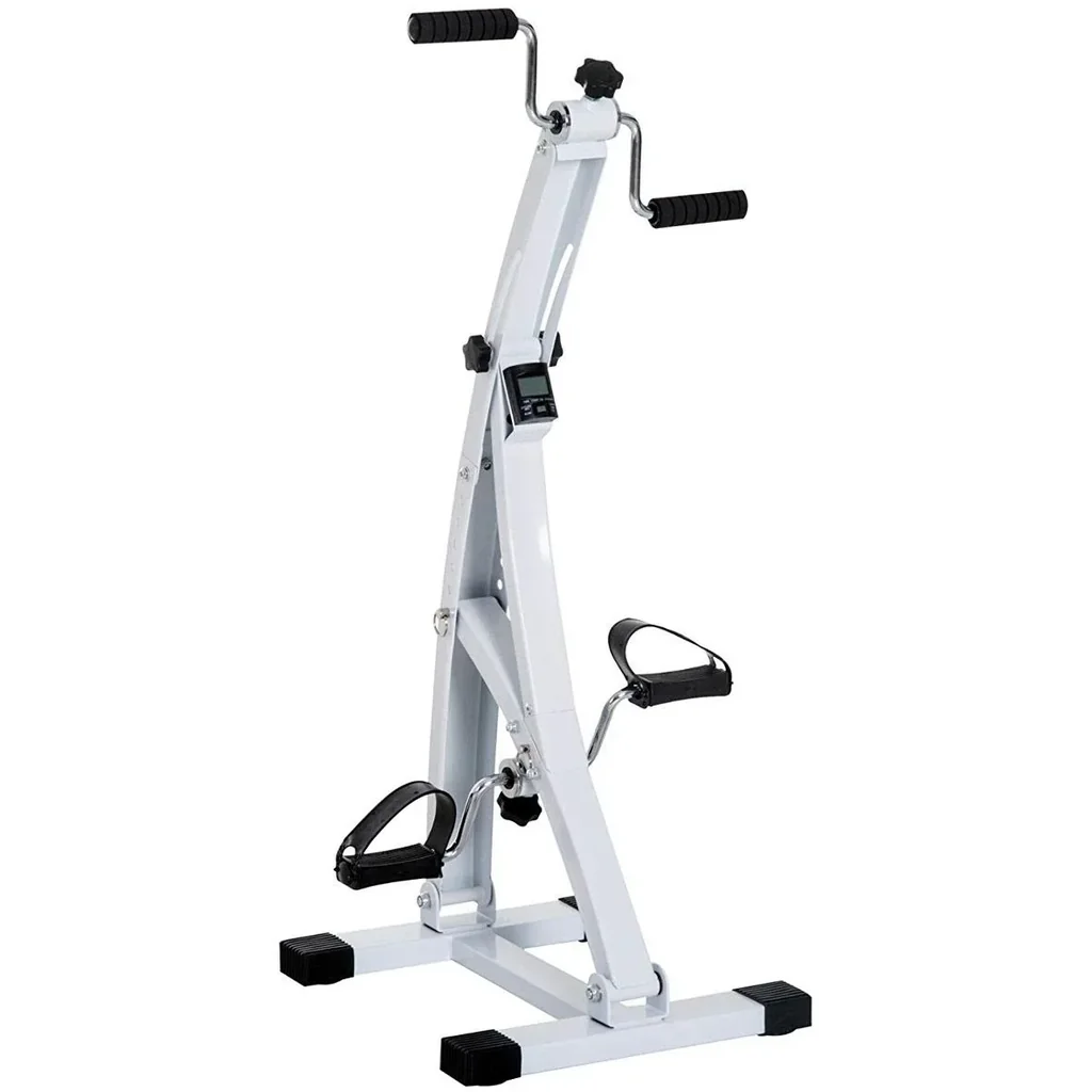 Exercise bike exercise trainer pedal trainer for seniors white