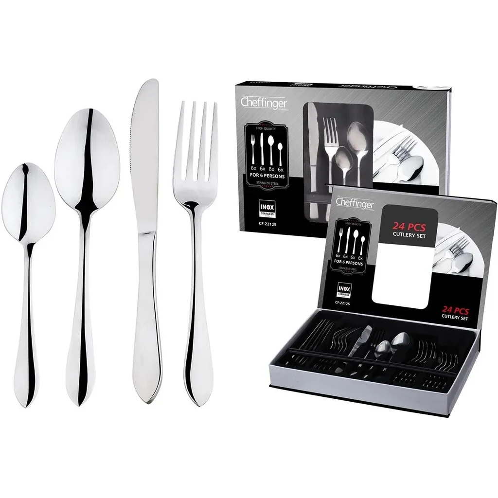 Cutlery set - 24 pieces - Stainless steel