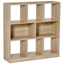 Bookshelf 3-tier storage shelf office shelf display shelf for home office living room chipboard natural 97.5 x 30
