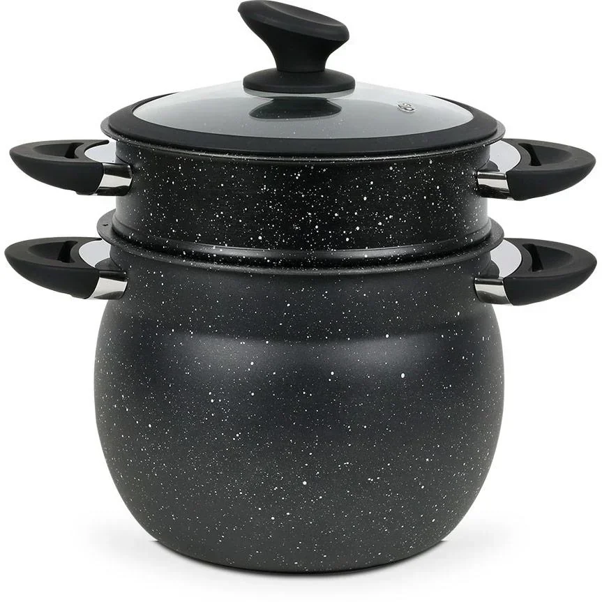 Couscous pan - 6L - Black - 26x26x26 cm