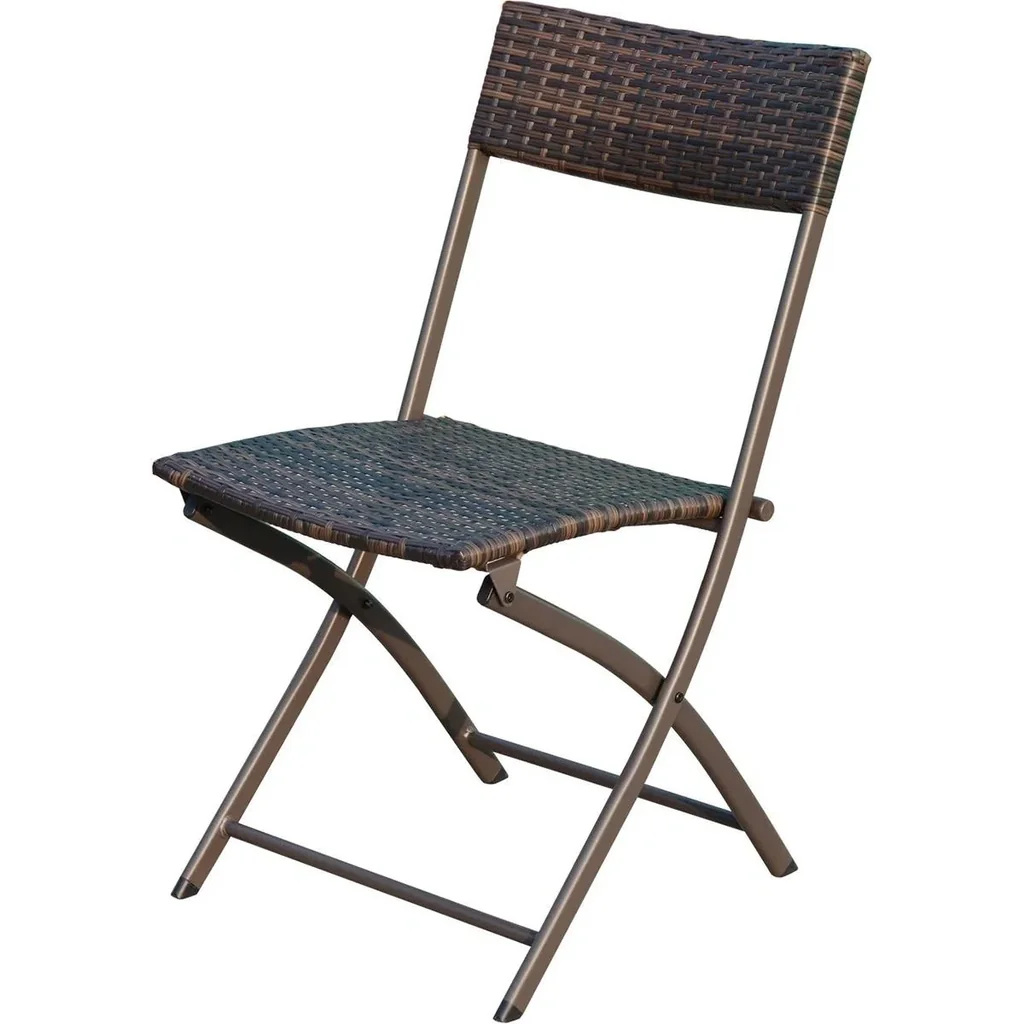 Balcony furniture as a 3-piece set coffee brown