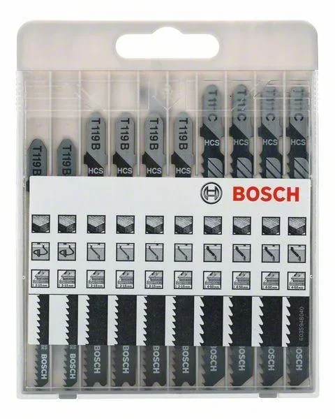 Jigsaw blade set "Basic" for wood, 10 pieces