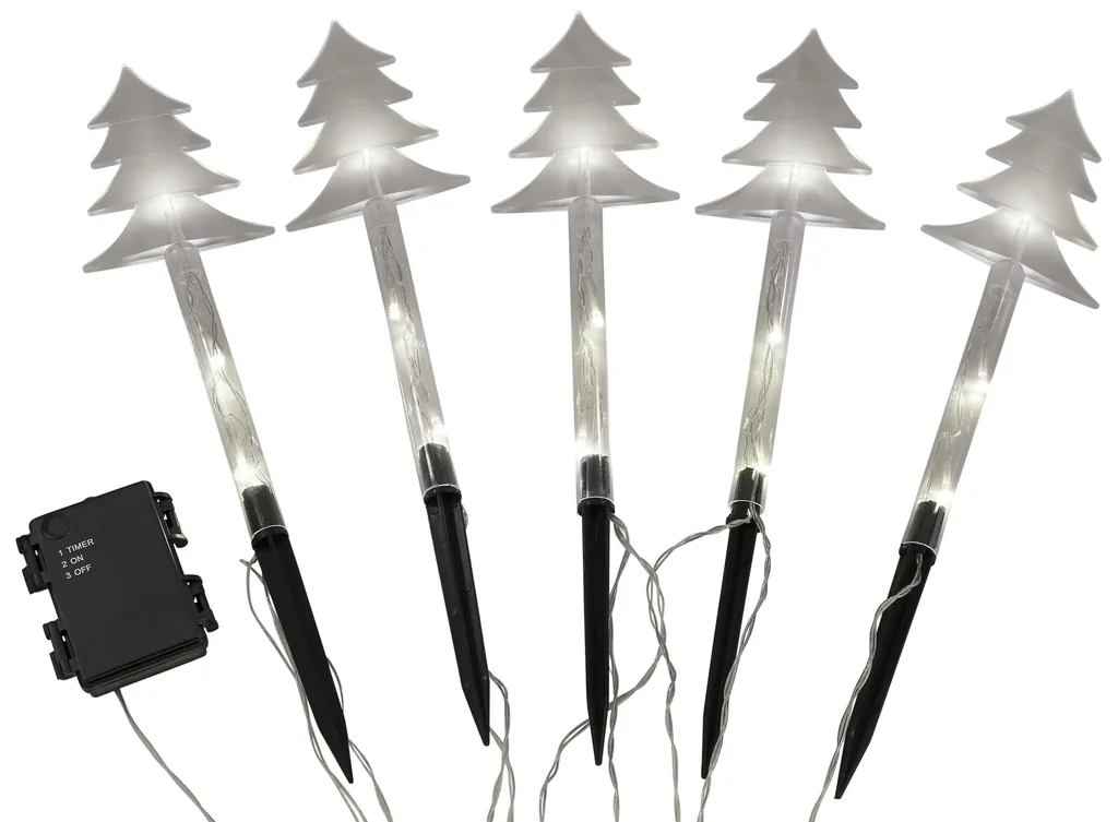 LED fir tree light sticks – 5 pieces
