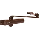 Silent door closer - interior door closer - up to 85 kg - brown