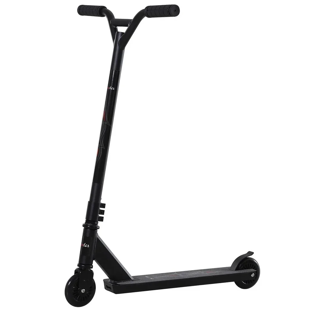 Step PU wheels for children aged 14 and over, aluminum, black