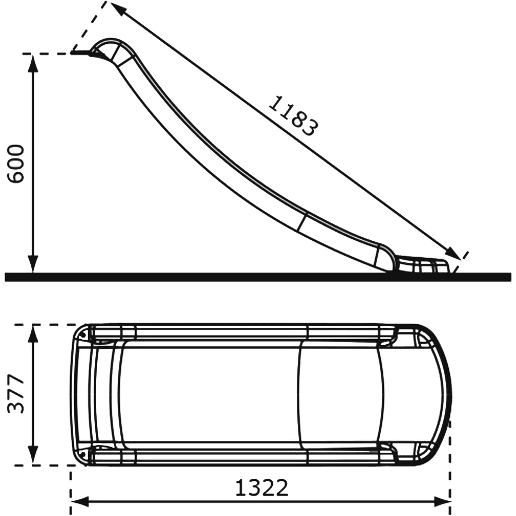 Sky120 Slide White - 118 cm