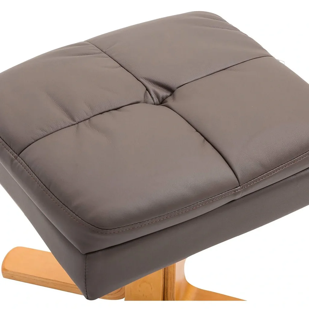 Recliner chair TV chair with stool reclining function brown